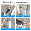 Smart Trash Bin 14L Rubbish Recycling Waste Bin Sensor Automatic Motion Toliet Basket Kitchen Garbage Can White