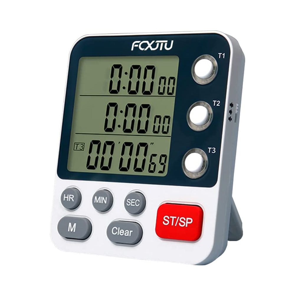 Digital Dual Triple Kitchen Timer  (White)