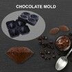 4  Diamond Shape Ice Cube Mold ice Maker Silicone Trays Chocolate Making DIY Candy Fondant Craft ice Cubes Col Black