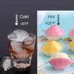 4  Diamond Shape Ice Cube Mold ice Maker Silicone Trays Chocolate Making DIY Candy Fondant Craft ice Cubes Col Black