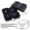 4  Diamond Shape Ice Cube Mold ice Maker Silicone Trays Chocolate Making DIY Candy Fondant Craft ice Cubes Col Black