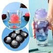 Ice Cube Tray, Rose Ice Cube Trays With Covers,3 Silicone Rose Ice Tray And 3 Diamond Ice Ball Maker For Juice Cocktails, Whiskey Col Black