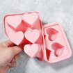 2 PCS Heart Ice Cube Molds, 10 Heart Shaped Silicone Molds for Chocolate, Ice Cubes,Candy, Soap,Pink Ice Cube Trays for Cocktails, Whiskey, Drinkings