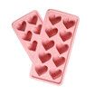 2 PCS Heart Ice Cube Molds, 10 Heart Shaped Silicone Molds for Chocolate, Ice Cubes,Candy, Soap,Pink Ice Cube Trays for Cocktails, Whiskey, Drinkings