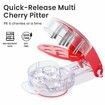 Cherry pitter tool pit remover Push-Pull Six-Hole Seed and Olive Date Quick Pit Remover Easy to use, great kitchen tool