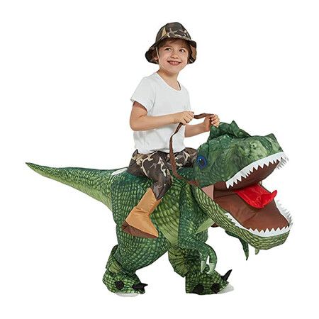 Inflatable Costume T Rex Air Blow up Funny Halloween Party Costume for Kids Age 5+ (100-125cm)