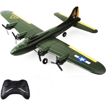 B-17 RC Airplane Ready to Fly, Easy to Fly RC Glider for Kids and Beginners, Hobby Remote Control Airplane Toy