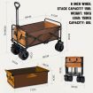 Folding Garden Trolley 150kg Trailer Cart Utility Wagon Barrow Beach Camping Picnic Campervan Sports Market Grocery Shopping with Tabletop