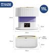 Portable Washing Machine Mini Washer Foldable 11L Semi Auto Domestic Appliance Domestic Purple