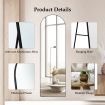 Arch Full Length Mirror Body Free Standing Hanging Floor Leaning for Bedroom Hallway Removable Stand Aluminium Alloy Frame