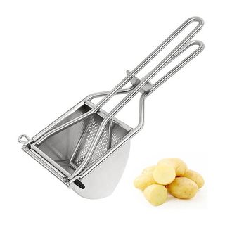 1Set Potato Ricer,Stainless Steel Masher Kitchen Tool for  Potatoes,Fruits,Juicer and Baby Food,Vegetable Strainer with 3  Interchangeable Ricing Discs