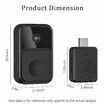 V9-Black-Smart Wireless Remote Video Doorbell, Camera Wireless Intercom, HD Night Vision WiFi Security, Cloud Storage, 2-Way Audio,Visitor Capture