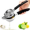 Stainless Steel Lemon Squeezer,Manual Lemon Squeezer with Silicone Handle, Juicer and Fruit Squeezer for Small Oranges(8.5*23 CM)