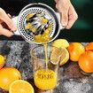 Stainless Steel Manual Fruit Juicer for Lemon, Orange with Strain Container