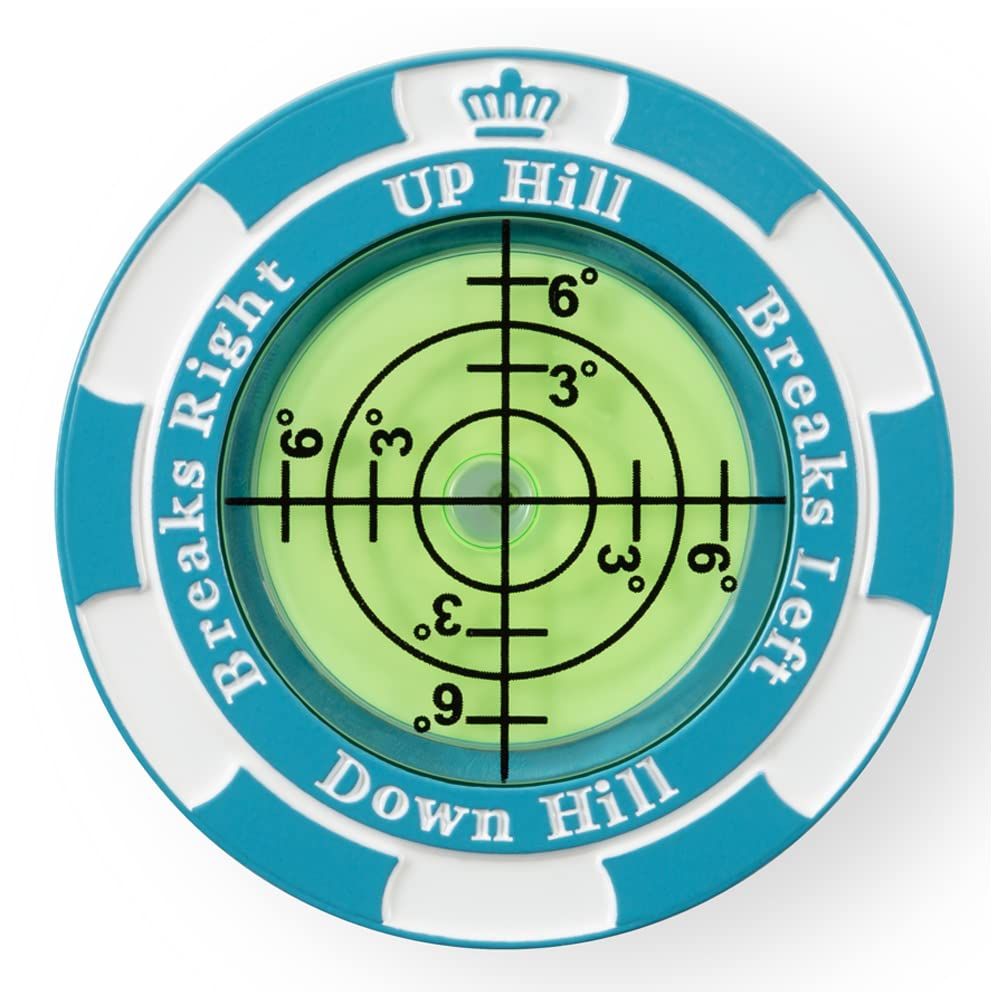 Reader,Golf Hat Clip Ball Marker with High Precision Green Reading Aid Golf Accessories for Men Women (Sky Blue)
