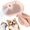 Spray Brush for Shedding, Remove Static Flying Pet Grooming Brush Self Cleaning Dog Brush (Pink)