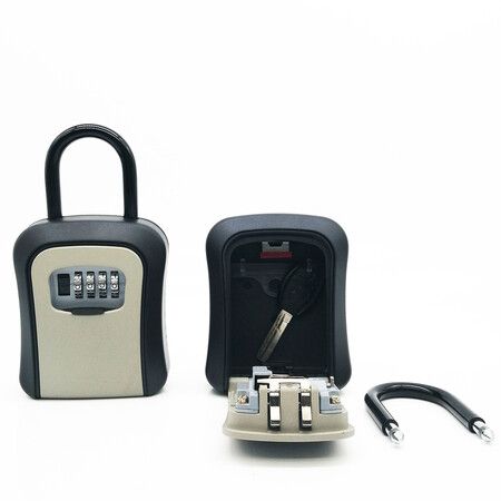 Key Lock Box, Combination Lock box with Code for House Key Storage, Combo Door Locker