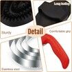 Reversible Stainless Steel Curry Comb with Large Rubber Curry, Horse Brushes for Grooming Kit