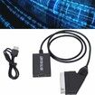 HDMI to SCART Converter, HD Digital Video HDMI to Analog Video and L R Audio Adapter Support DVI
