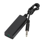 Ground Loop Noise Isolator for Car Audio, Home Stereo System with Jack 3.5mm Audio Cable (Black)