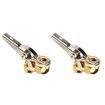 2PCS Tyre Air Valve Tyre Inflating, Air Valve 1/4 Inch NoClip/Clip Copper Tyre Air Valve Suitable For Car Motor