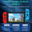 Replacement for Switch Controller,Compatible with Switch Controllers With RGB LED,Support Double Vibration/Wake-up/Screenshot (Red & Blue)