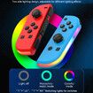 Replacement for Switch Controller,Compatible with Switch Controllers With RGB LED,Support Double Vibration/Wake-up/Screenshot (Red & Blue)