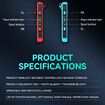 Replacement for Switch Controller,Compatible with Switch Controllers With RGB LED,Support Double Vibration/Wake-up/Screenshot (Red & Blue)