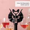 Vino Spooky Bat 2 in 1 Wine nd Beer Opener, Corkscrew and Bottle Opener