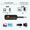 Bluetooth 5.2 Adapter 3.5mm Jack Aux Dongle,2-in-1 Wireless Transmitter/Receiver for TV Audio,Projector,PC,Headphone,Car,Speaker,Boats or in Gym,Home