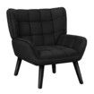 ALFORDSON Wooden Armchair Accent Tub Chair Lounge Sofa Couch Velvet Seat Black