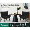 ALFORDSON Wooden Armchair Accent Tub Chair Lounge Sofa Couch Velvet Seat Black