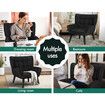 ALFORDSON Wooden Armchair Accent Tub Chair Lounge Sofa Couch Velvet Seat Black