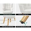 ALFORDSON Wooden Armchair Accent Chair Lounge Sofa Ottoman Couch Boucle White