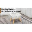 ALFORDSON Wooden Armchair Accent Chair Lounge Sofa Ottoman Couch Boucle White