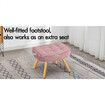 ALFORDSON Wooden Armchair Lounge Ottoman Accent Chair Velvet Couch Footstool