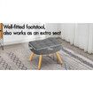 ALFORDSON Wooden Armchair Velvet Accent Chair Lounge Sofa Ottoman Footstool