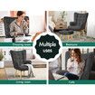 ALFORDSON Wooden Armchair Velvet Accent Lounge Chair Ottoman Sofa Footstool