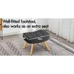 ALFORDSON Wooden Armchair Velvet Accent Lounge Chair Ottoman Sofa Footstool