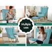 ALFORDSON Wooden Armchair Lounge Accent Chair Ottoman Velvet Couch Footstool