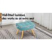 ALFORDSON Wooden Armchair Lounge Accent Chair Ottoman Velvet Couch Footstool
