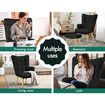 ALFORDSON Wooden Armchair Velvet Accent Chair Lounge Sofa Ottoman Couch Seat