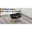 ALFORDSON Wooden Armchair Velvet Accent Chair Lounge Sofa Ottoman Couch Seat