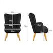 ALFORDSON Wooden Armchair Velvet Accent Chair Lounge Sofa Ottoman Couch Seat