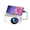 Portable Household Projector Mini Mobile Phone Hd Color White