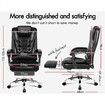 ALFORDSON Massage Office Chair Heated Seat Executive Gaming Racer PU Leather Black