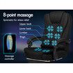 ALFORDSON Office Chair Massage Heated Seat Fabric Black