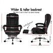 ALFORDSON Office Chair Massage Heated Seat Fabric Black