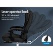 ALFORDSON Office Chair Massage Heated Seat Fabric Black