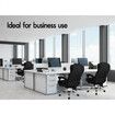 ALFORDSON Office Chair Massage Heated Seat Fabric Black